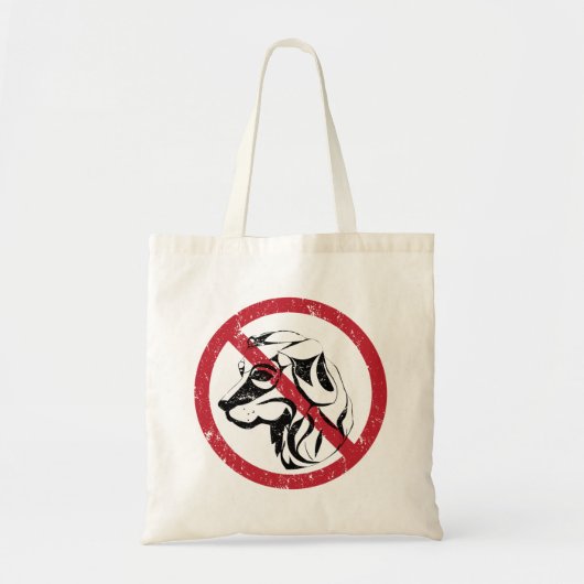 Geen toegestane Canvas tas honden (Voorkant)