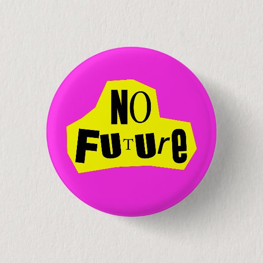 Geen toekomstige Punk nihilist Ronde Button 3,2 Cm (Voorkant)