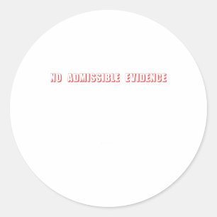 Geen toelaatbare Sticker van bewijs