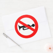 Geen Toeter Bord Ronde Sticker (Envelop)