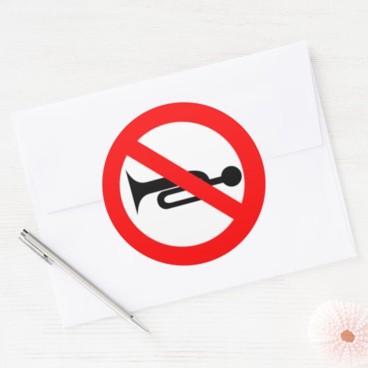 Geen toetsbord ronde sticker (Envelop)