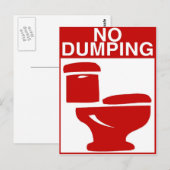 Geen toiletbordje dumpen briefkaart (Voorkant / Achterkant)