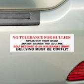 GEEN TOLERANTIE 4 BULLIES BUMPERSTICKER (Op auto)
