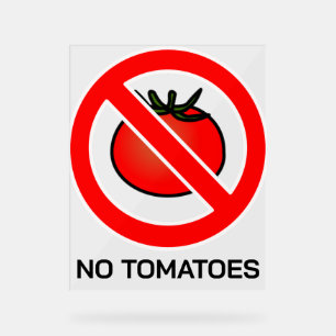 Geen Tomaten Acryl Bord