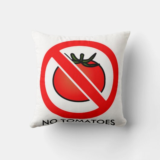 Geen Tomaten T-Shirt, Kinderen Kussen (Achterkant)