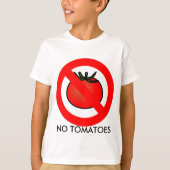 Geen tomaten T-shirt, Kinderen T-shirt (Voorkant)