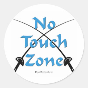 Geen touchzone afschermen ronde sticker