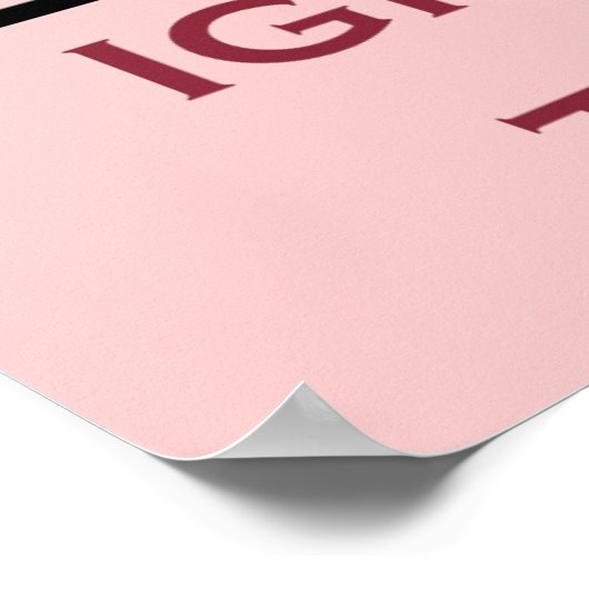 Geen tragisch Poster (Hoek)