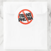 Geen Transfobie Ronde Sticker (Tas)