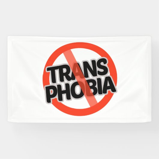 Geen Transfobie Spandoek (Horizontaal)