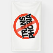 Geen Transfobie Spandoek (Verticaal)