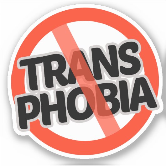 Geen Transfobie Sticker (Voorkant)