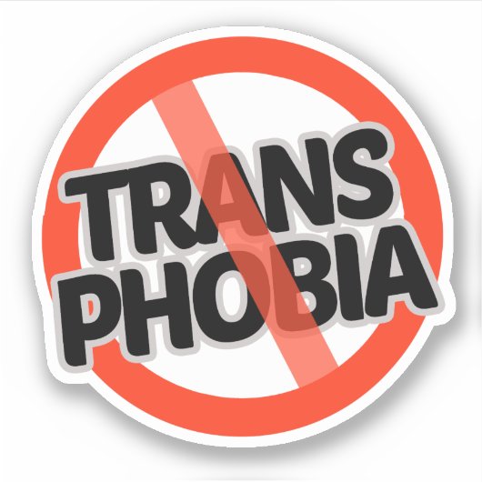 Geen Transfobie Sticker (Voorkant)
