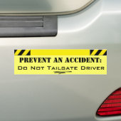 Geen trappelstuurprogramma, een ongeluk voorkomen bumpersticker (Op auto)