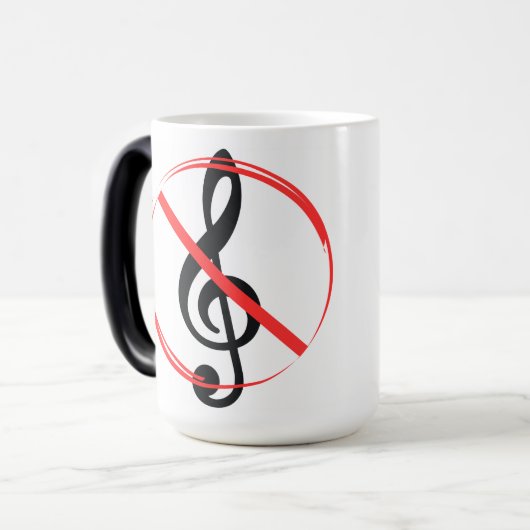 Geen treble magische mok (Voorkant links)