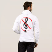 Geen treble rits hoodie (Achterkant volledig)
