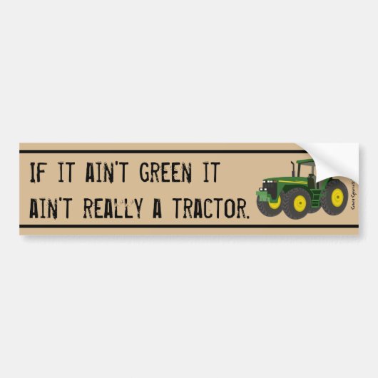 Geen trekker als het niet groen is. bumpersticker (Voorkant)