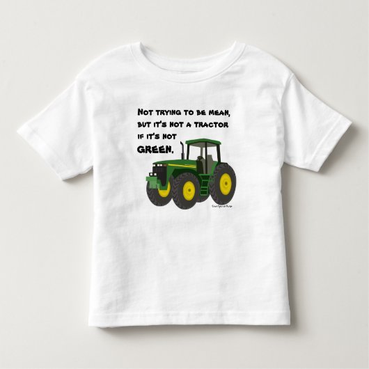 Geen trekker als het niet groen is. kinder shirts (Voorkant)