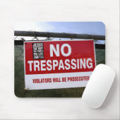 GEEN TRESPASSEND teken en ... Muismat (Met muis)