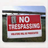 GEEN TRESPASSEND teken en ... Muismat (Voorkant)