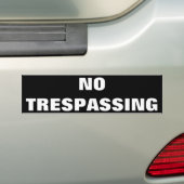 GEEN TRESPASSENDE GLOSSY-STICKER BUMPERSTICKER (Op auto)