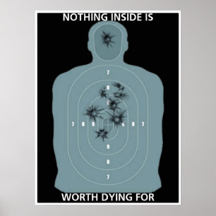 Geen trespassing of durf het bord te omslaan poster