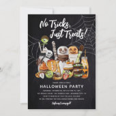 Geen Tricks, alleen maar een Fun Halloween party Kaart (Voorkant)