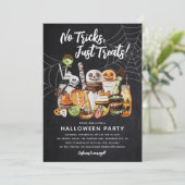 Geen Tricks, alleen maar een Fun Halloween party Kaart (Staand voorkant)