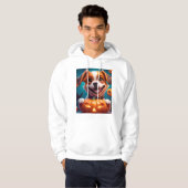 GEEN Tricks ALLEEN Treats Schattige Halloween Pupp Hoodie (Voorkant volledig)