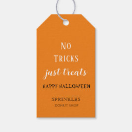Geen Tricks behandelt alleen Halloween Bakery Cadeaulabel