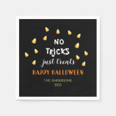 Geen Tricks behandelt alleen snoepCorn Halloween Servet (Voorkant)