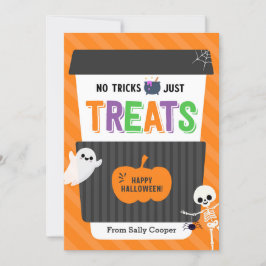 Geen tricks Halloween Coffee Coffee Kaart