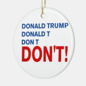 "Geen troep" Keramisch Ornament (Links)