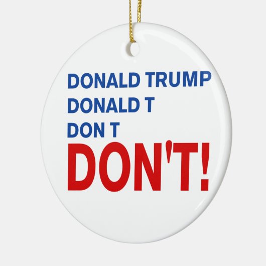 "Geen troep" Keramisch Ornament (Links)