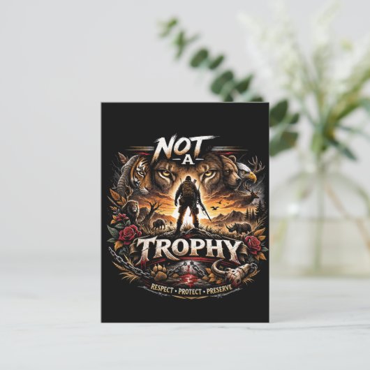 Geen Trofee Briefkaart (Staand voorkant)