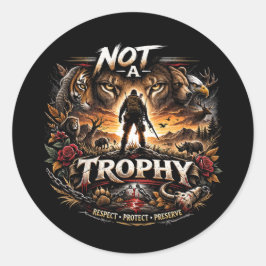 Geen Trofee Ronde Sticker