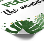 Geen tropische Safari Boy Birthday Poster (Hoek)