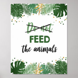 Geen tropische Safari Boy Birthday Poster
