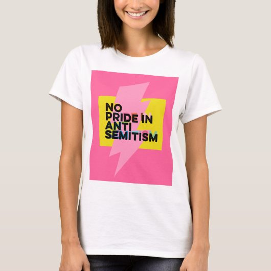 Geen trots op antisemitisme t-shirt (Voorkant)