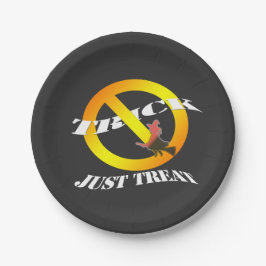 Geen truc alleen maar behandelen papieren bordje