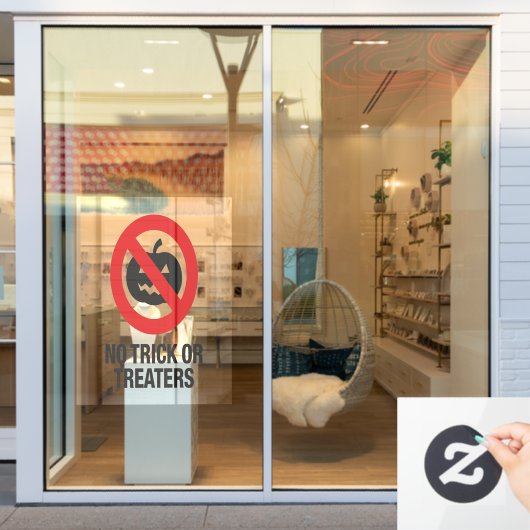 Geen truc of traktaties Anti Halloween Motif 1 Raamsticker (Winkelraam)