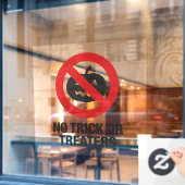 Geen truc of traktaties Anti Halloween Motif 1 Raamsticker (Cafe Raam)