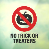 Geen truc of traktaties Anti Halloween Motif 1 Raamsticker (Vel 3)
