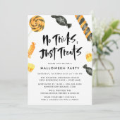 Geen trucjes, gewoon een Halloween feest Kaart (Staand voorkant)