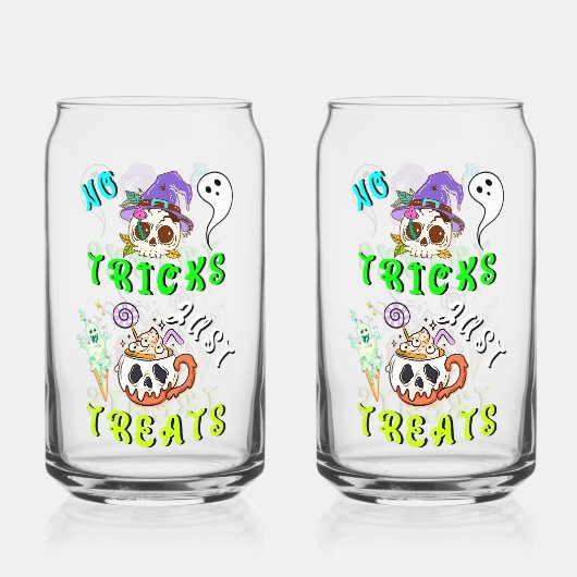 Geen trucjes, gewoon Schattige Blikvorm Glas (Voorkant)