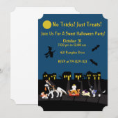 Geen trucjes! Gewoon traktaties! Uitnodiging (Voorkant / Achterkant)