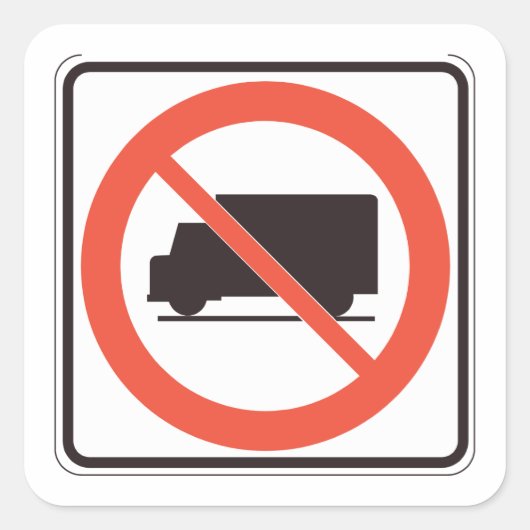 Geen truckbord vierkante sticker (Voorkant)