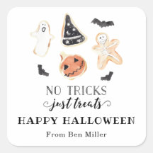 Geen trucs, alleen behandelt Halloween Sticker