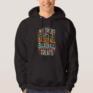 Geen trucs alleen honkbal trakteert Halloween honk Hoodie