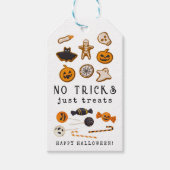 Geen trucs alleen trakteert Halloween cadeau label Cadeaulabel (Voorkant)